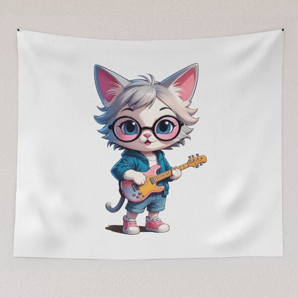 Item preview, World cat day playing the guitar designed and sold by wplamkung.