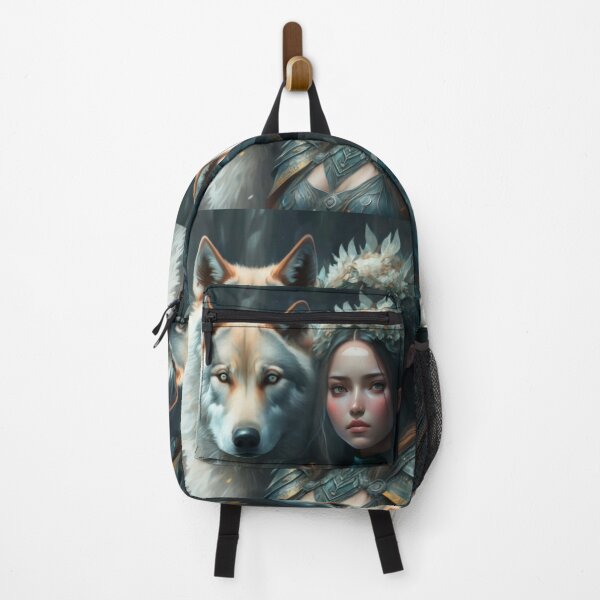 Item preview, Druid woman with White Wolf, Mythical Style designed and sold by Cr320.