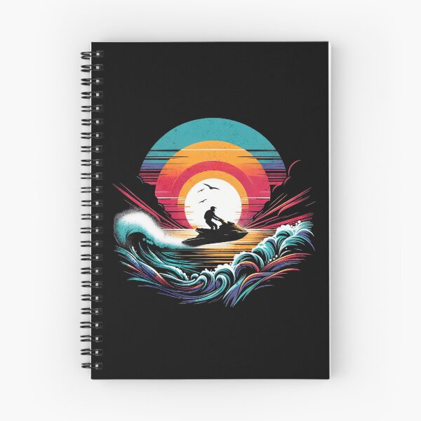 Item preview, Retro Sunset Jetski Design designed and sold by RedDesignSyc.