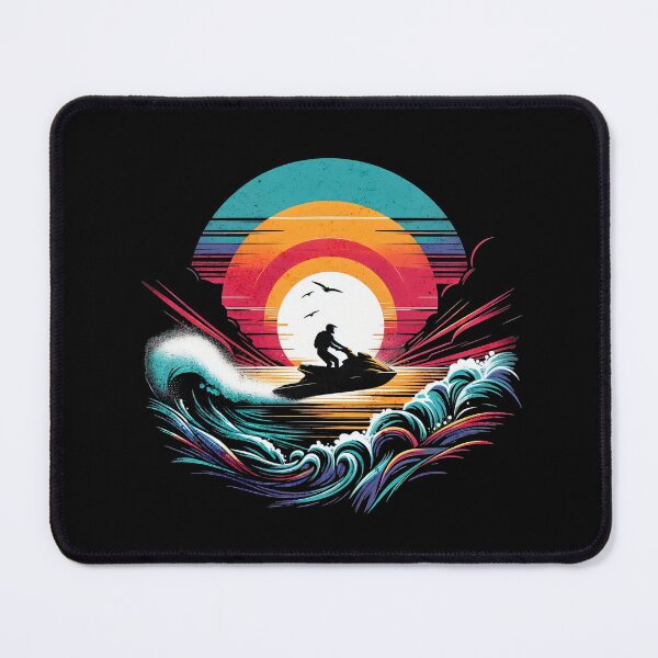 Item preview, Retro Sunset Jetski Design designed and sold by RedDesignSyc.