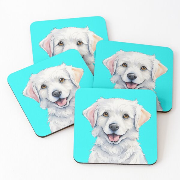 Item preview, Cute White Akbash Dog Portrait designed and sold by Bilisik.