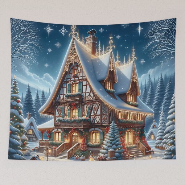 Item preview, Elvish Christmas Cottage designed and sold by FriskyLemur.