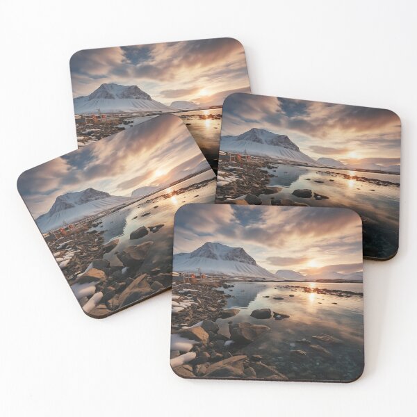 Item preview, Mountain and lake at sunset in long exposure - Landscape photography designed and sold by TheArtistOf2022.