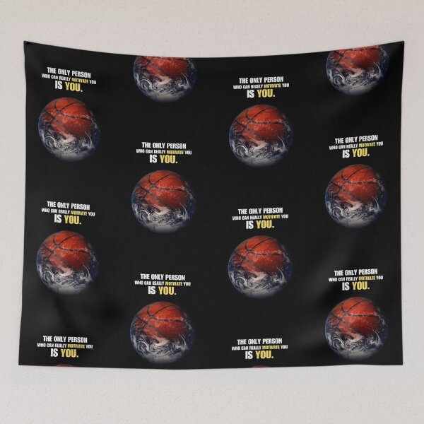 Item preview, Basketball Earth Motivational & Inspirational Quote designed and sold by hiunlimit.