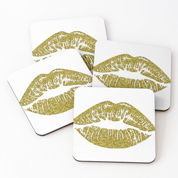 Item preview, Stylish Gold Glitter Lips  designed and sold by LionessLove.