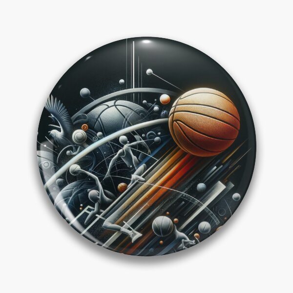 Artikelvorschau, Vertikale Basketballzeichnung auf schwarzem Hintergrund entworfen und verkauft von TYSM.