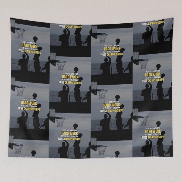 Item preview, Hard Work Teamwork Championship Basketball Motivation Quote designed and sold by hiunlimit.