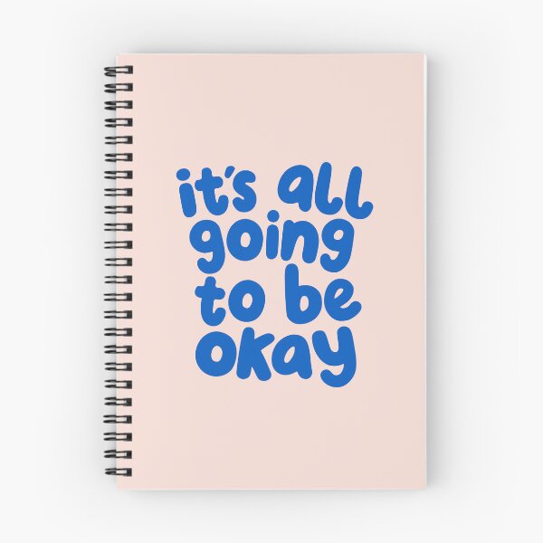 Item preview, It's All Going to Be Okay in Peach Fuzz and Blue designed and sold by MotivatedType.