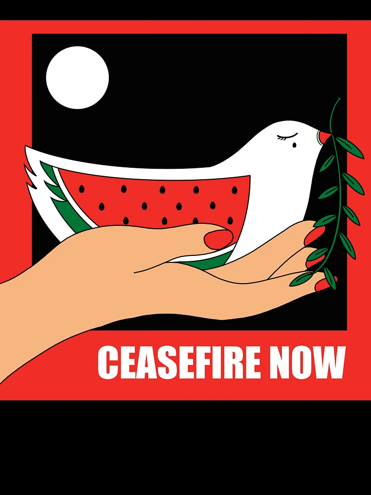 Thumbnail 7 of 7, Oversized T-Shirt, Ceasefire Now designed and sold by Roshi-R.