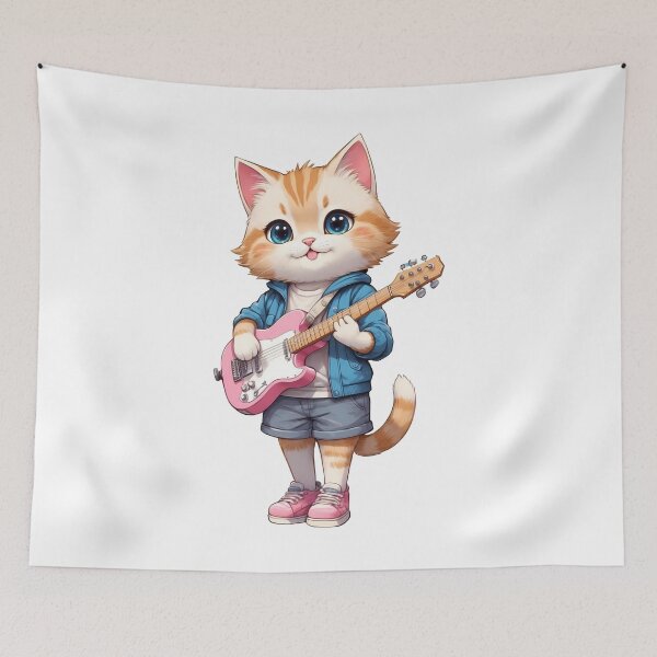 Item preview, World cat day playing the guitar designed and sold by wplamkung.