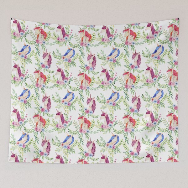Artikelvorschau, Watercolor unicorns entworfen und verkauft von tapilipa.