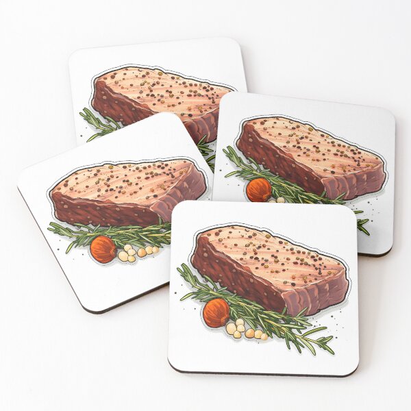 Item preview, Garlic and Pepper Steak with Salad and Bread designed and sold by marezino.
