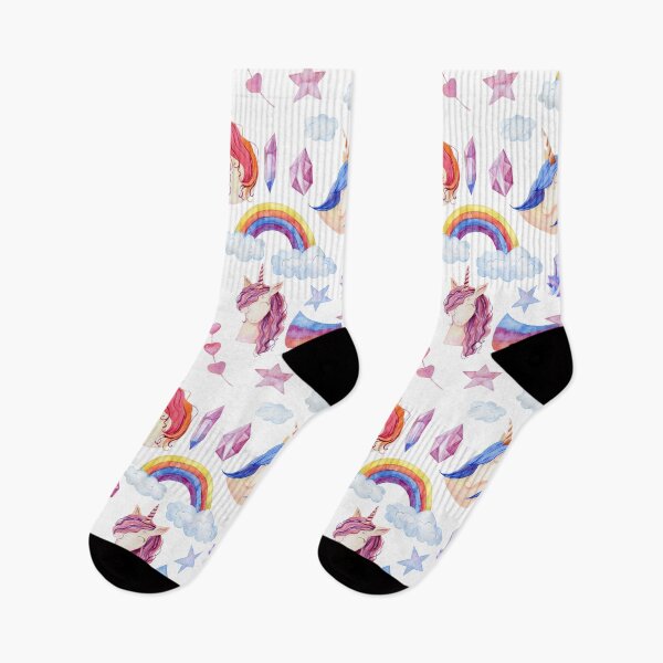 Artikelvorschau, Watercolor unicorns entworfen und verkauft von tapilipa.