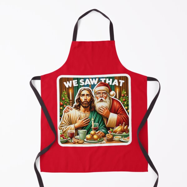 Item preview, We Saw That meme Jesus Santa Claus Christmas Dinner Holy Silent Night wwjd designed and sold by plushism.