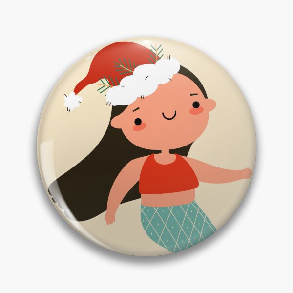 Item preview, Mermaid with Christmas hat designed and sold by NastyaArtNik.