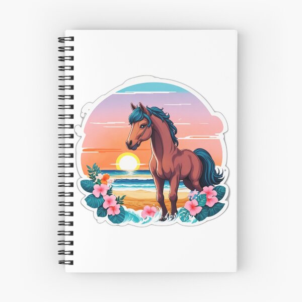 Item preview, Adorable Horse on a Beach with Hawaii Orchid Flowers designed and sold by NautiChic.