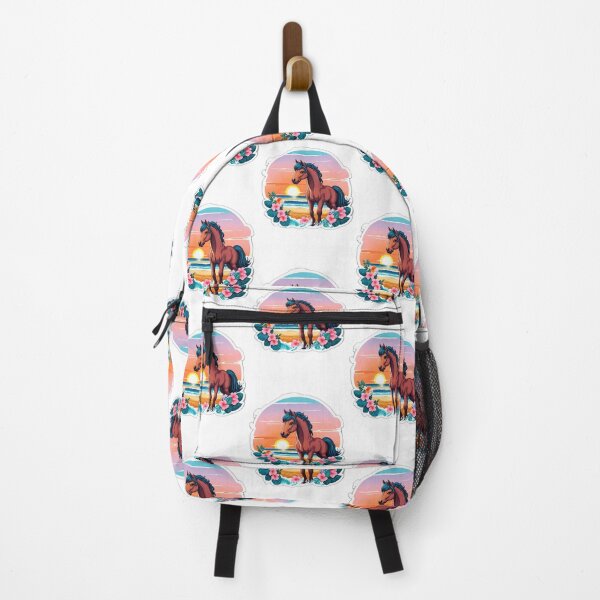 Item preview, Adorable Horse on a Beach with Hawaii Orchid Flowers designed and sold by NautiChic.