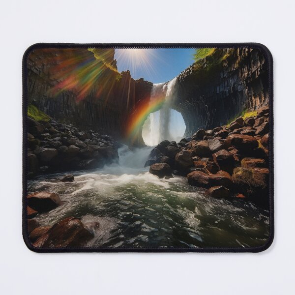 Item preview, Misty forest with waterfalls in fog long exposure - Landscape photography designed and sold by TheArtistOf2022.
