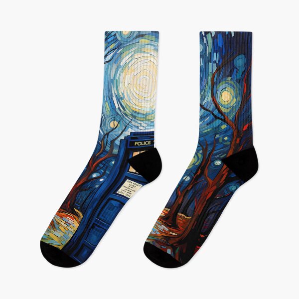 Item preview, Starry Night with police box designed and sold by dzineNJ.