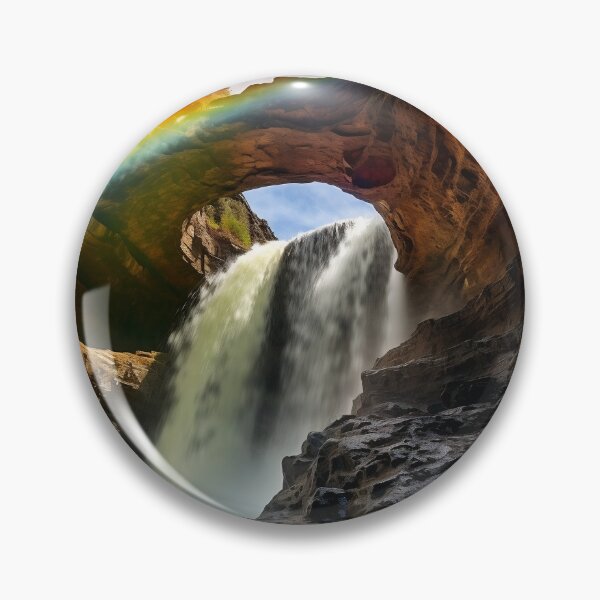 Item preview, Misty forest with waterfalls in fog long exposure - Landscape photography designed and sold by TheArtistOf2022.
