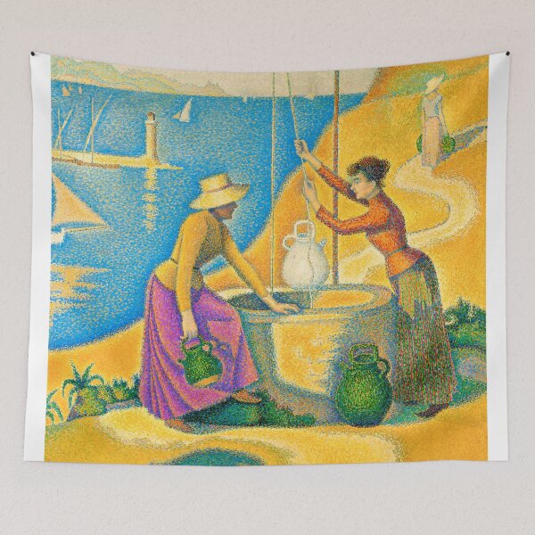 Artikelvorschau, HD. Frauen am Brunnen, von Paul Signac. HOCHAUFLÖSEND entworfen und verkauft von MINDTHECHERRY.