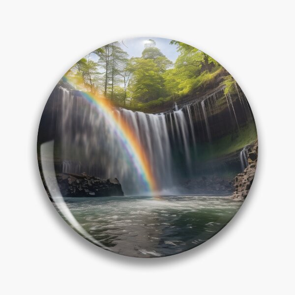 Item preview, Misty forest with waterfalls in fog long exposure - Landscape photography designed and sold by TheArtistOf2022.