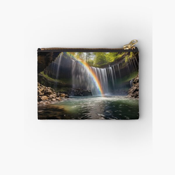 Item preview, Misty forest with waterfalls in fog long exposure - Landscape photography designed and sold by TheArtistOf2022.