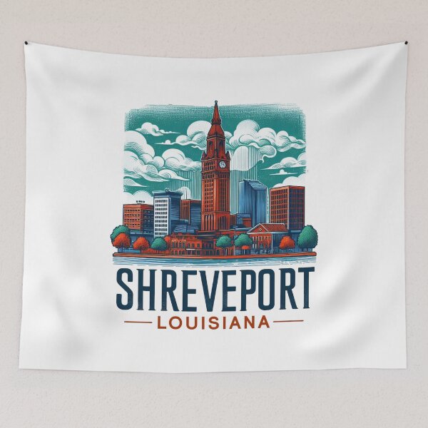 Item preview, Shreveport Louisiana Watercolor Illustration designed and sold by PaintMeWorld.