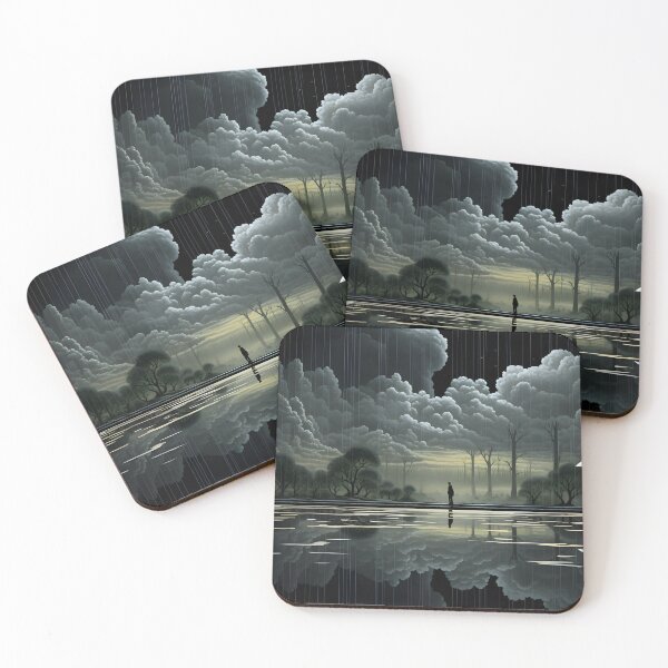 Item preview, Reflective Surrealism: Rain's Ethereal Fluorescence designed and sold by AI-Only Creations.