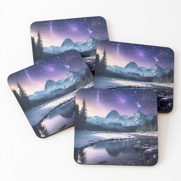 Item preview, Iceland landscape with aurora night sky in long exposure - Landscape photography designed and sold by TheArtistOf2022.