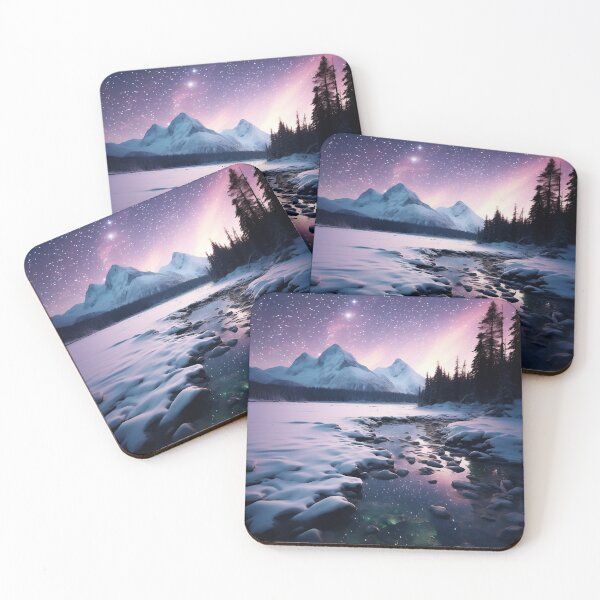 Item preview, Iceland landscape with aurora night sky in long exposure - Landscape photography designed and sold by TheArtistOf2022.