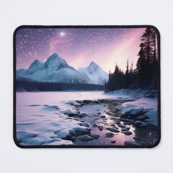 Item preview, Iceland landscape with aurora night sky in long exposure - Landscape photography designed and sold by TheArtistOf2022.