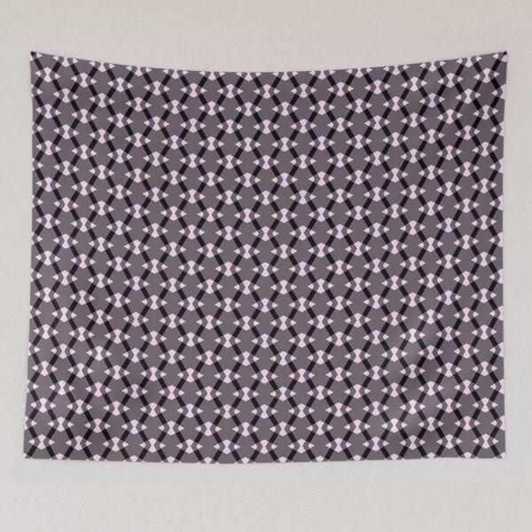 Item preview, Charming Grey Abstraction with Pink Accents - Contemporary Patterns designed and sold by Looming Lines.