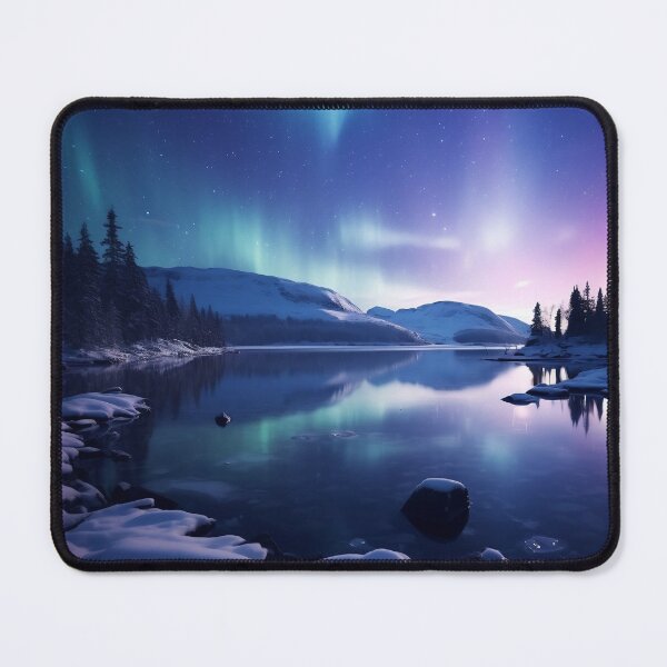 Item preview, Iceland landscape with aurora night sky in long exposure - Landscape photography designed and sold by TheArtistOf2022.