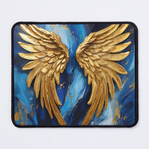 Item preview, Golden Angel Wings and Blue Energy for Spiritual Awakening and Protection designed and sold by GlowtalkDesign.