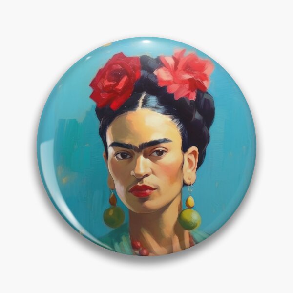 Item preview, Frida Kahlo picture turquoise blue  designed and sold by ArtHouseNiklas.