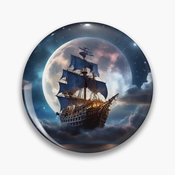 Item preview, Pirate ship flying through the clouds designed and sold by m-y-A-I-A-R-T-.