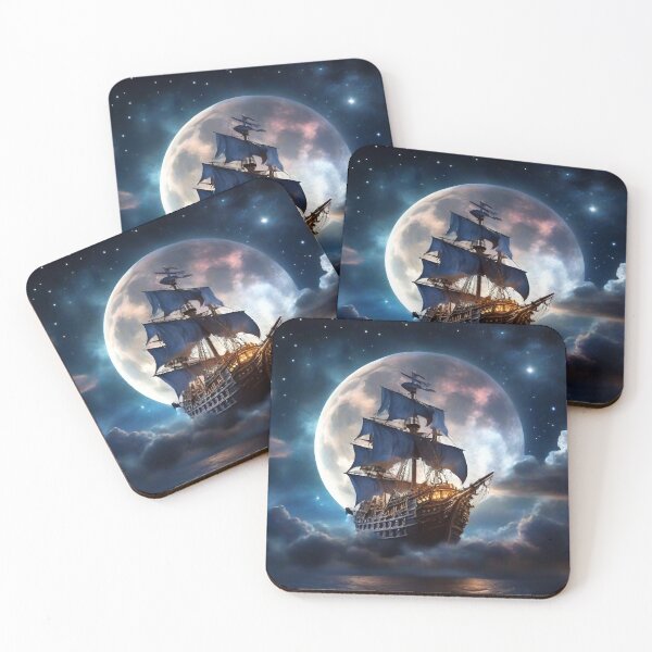 Item preview, Pirate ship flying through the clouds designed and sold by M-Y-A-R-T-.