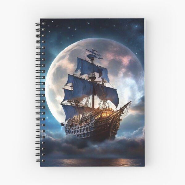 Item preview, Pirate ship flying through the clouds designed and sold by M-Y-A-R-T-.