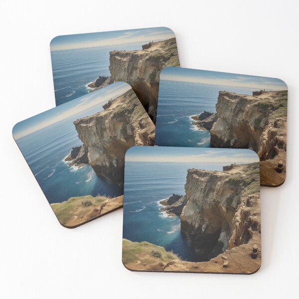 Item preview, Cliffs in Scotland on a sunny day - Landscape photography designed and sold by TheArtistOf2022.