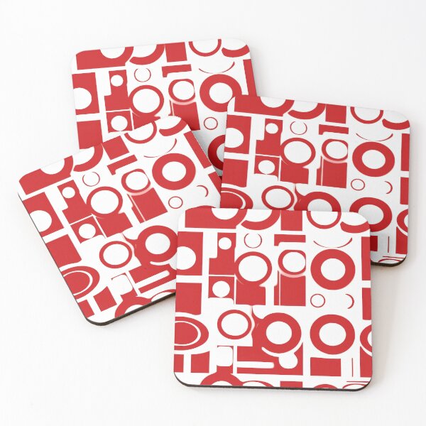 Item preview, Radiant Circles: A Joyful Dance of Red and White Patterns designed and sold by NeavesPhoto.