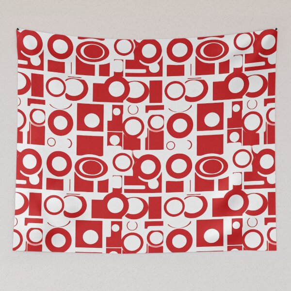Item preview, Radiant Circles: A Joyful Dance of Red and White Patterns designed and sold by NeavesPhoto.