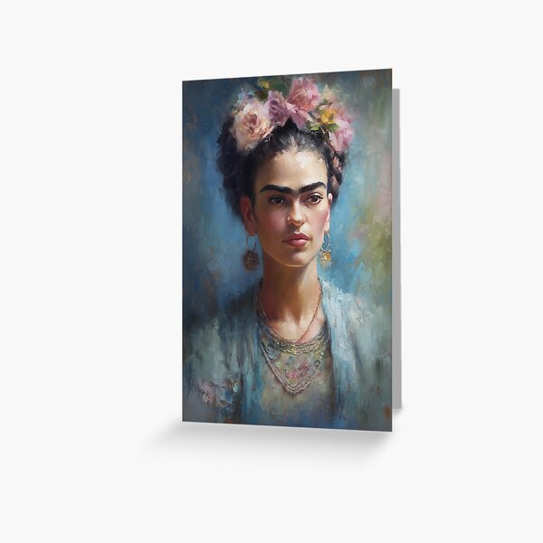 Aperçu de l'œuvre Frida Kahlo photo bleue créée et vendue par ArtHouseNiklas.