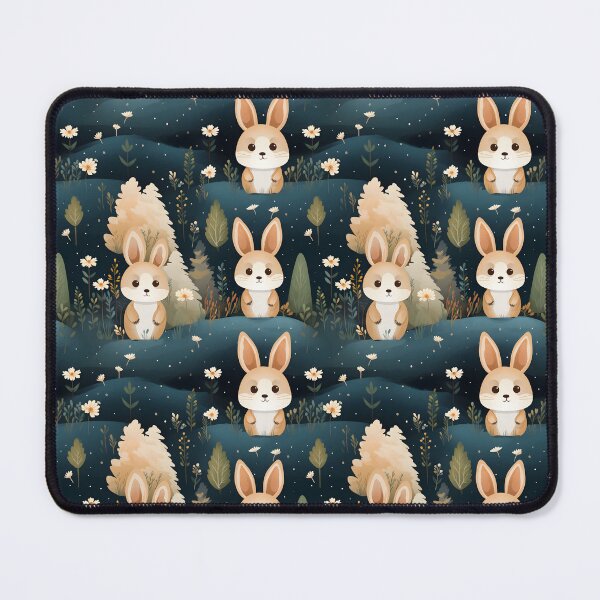 Item preview, Little Rabbit At Night Cartoon Style designed and sold by MuteluArtwork.