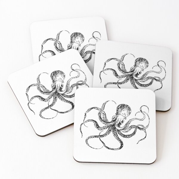 Item preview, Octopus Japanese Gyotaku designed and sold by DashBliss.