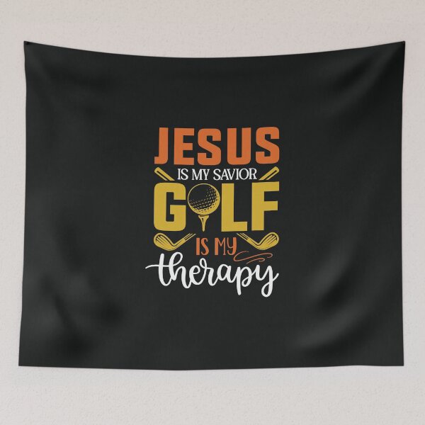 Item preview, Design T-Shirt Jesus is my Savior Golf is My Therapy designed and sold by P2Genies.