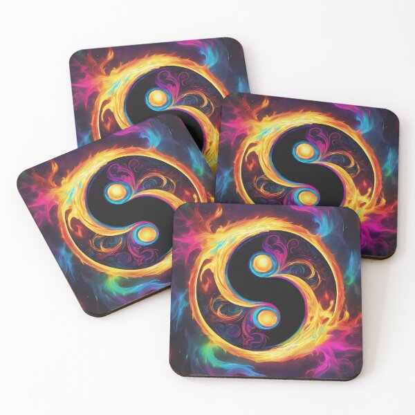 Item preview, Flaming Balance: Neon Yin Yang Glow designed and sold by ZION-E-Store.
