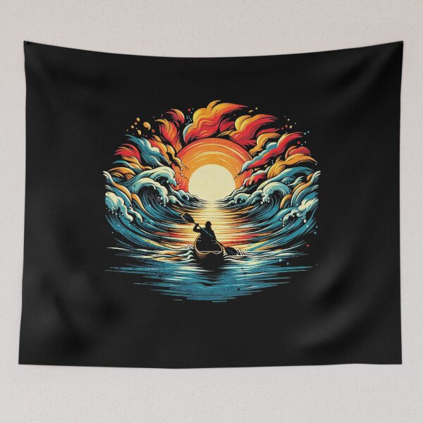 Item preview, Vintage Sunset Canoeing Design designed and sold by RedDesignSyc.