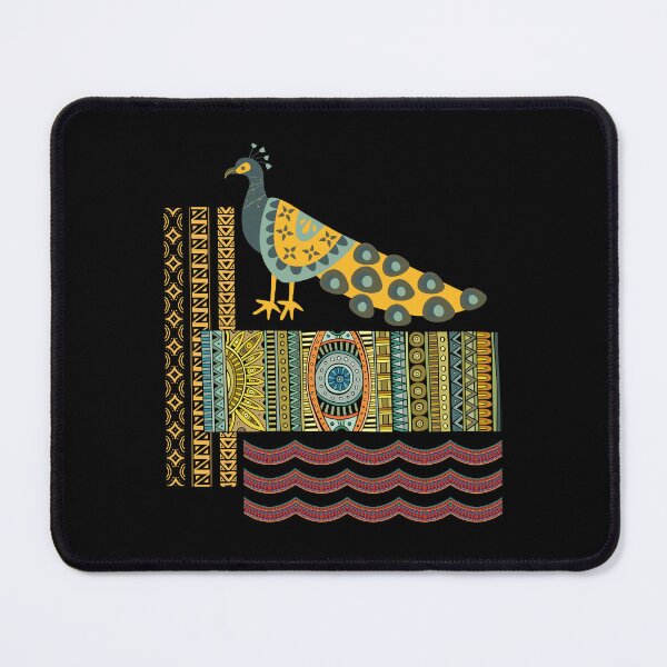 Item preview, Peacock on beautiful patterns | Proud bird, colorful peacock - boho and ethno style | Peacock eyes designed and sold by Erry-ewell.