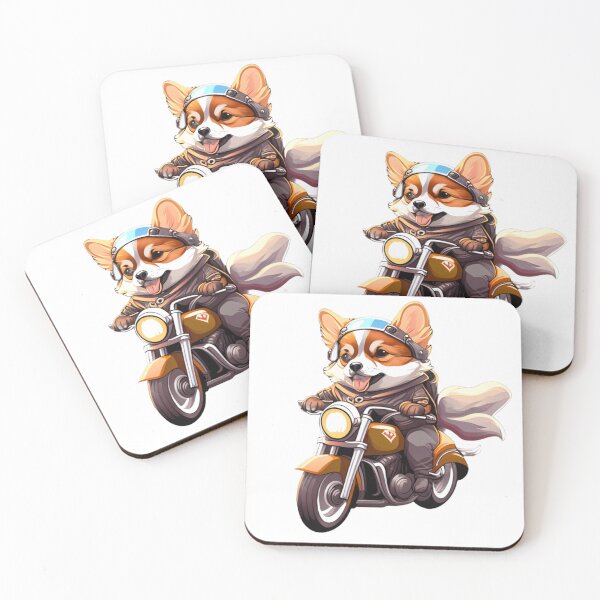 Item preview, CUTE DOG riding a motocycle designed and sold by 123JUST4U.